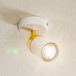 Luminex Rondo downlight, white/gold, 1-bulb