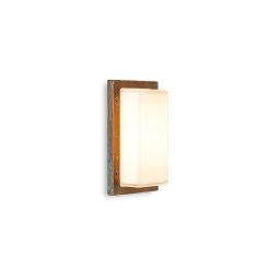 Moretti Luce Ice Cubic 3410 outdoor wall light, antique brass