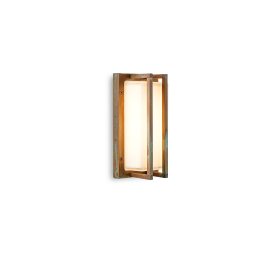 Moretti Luce Ice Cubic 3413 outdoor wall light, antique brass