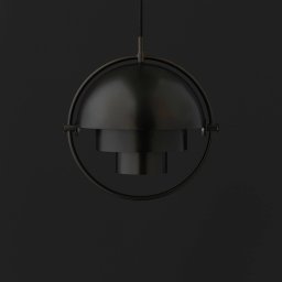 GUBI Multi-Lite pendant light, Ø 36 cm, black/black