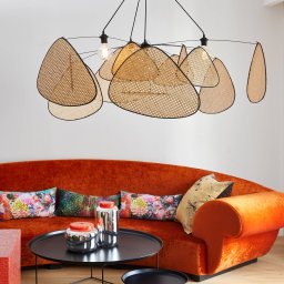 MARKET SET Screen XXL pendant light, 90 cm, natural, rattan