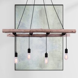 Globo Irmgard hanging light made of wood