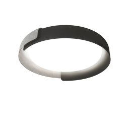kdln LED ceiling light Dala, dark grey/concrete, Ø 58 cm, dimmable