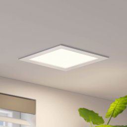 Prios LED recessed light Helina, silver, 22 cm, 18 W, dimmable