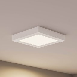 Prios LED ceiling light Alette, white, 22.7 cm 24W, dimmable
