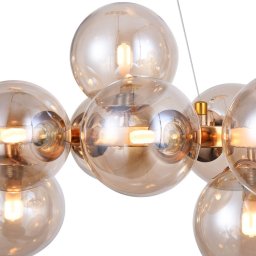 Maytoni Long hanging lamp Dallas, golden coloured