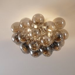 Maytoni Balbo ceiling light, smoky grey lampshades 13-bulb
