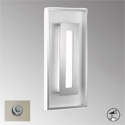 FISCHER & HONSEL Bug LED wall light, dimmable, chrome/aluminium