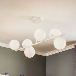 EMIBIG LIGHTING Kabo ceiling lamp, 1 arm, white, 6-bulb