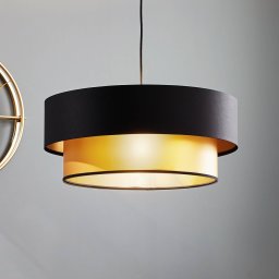 Maco Design Dorina hanging light, black/gold Ø 50cm