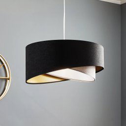 Maco Design Vivien velvet hanging light, black/grey/silver/gold