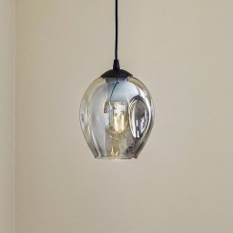 EMIBIG LIGHTING Starla hanging light, graphite glass, 1-bulb, round