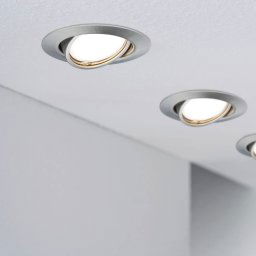 Paulmann Base LED recessed spotlight 3-set, iron