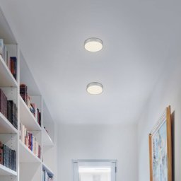 Briloner Flame Star LED ceiling light, Ø 15.7 cm, silver