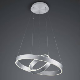 HELL Delta LED pendant light, 2-bulb, CCT, aluminium