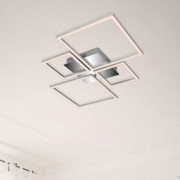 Briloner LED ceiling light Frame, CCT, 4-bulb, aluminium