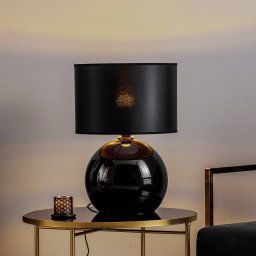 TK Lighting Palla table lamp, Ø 36 cm, black/gold