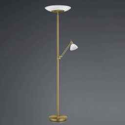 HELL LED floor lamp Findus, 2-bulb, antique brass
