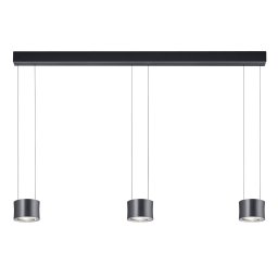 BANKAMP Impulse pendant 3flg. dimmable to warm anthracite