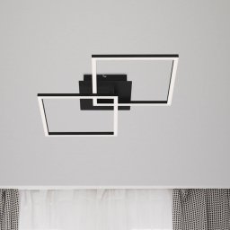 Briloner Frame LED ceiling lamp 2-bulb Switch dim black