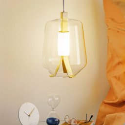 Prandina Luisa S1 dimm pendant 2,700 K brass/clear