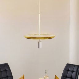 Prandina Landing S50 LED hanging light brass