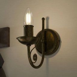 Lamkur Ayleen wall lamp made of steel without lampshade, black