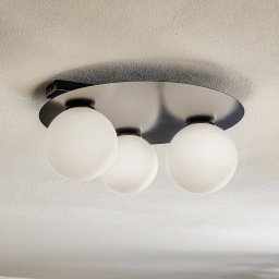 SIGMA Ceiling light Firn, round, 3-bulb, black