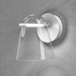 Prandina Sino W3 LED wall lamp clear/matt white
