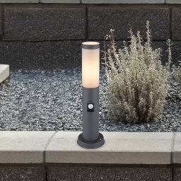 Globo Boston pillar light, height 45 cm, with sensor