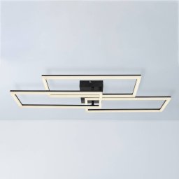 Globo Tiny LED ceiling light 3-bulb rectangles black CCT