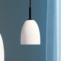 Dyberg Larsen Jazz pendant light opal/black 18 cm