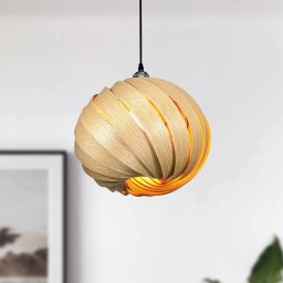 Gofurnit Mela pendant light, oak, Ø 35 cm