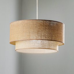 Duolla Boho pendant light, natural brown jute, Ø45cm, 1-bulb