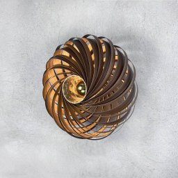 Gofurnit Veneria wall light, walnut, Ø 50 cm