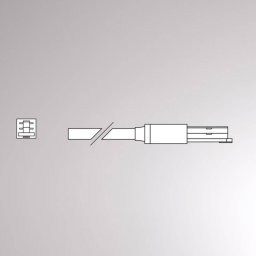 Molto Luce End power feed for Volare rail Cable 2m black