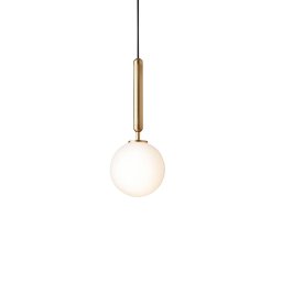 Nuura Aps Nuura Miira 1 hanging light 1-bulb brass/white