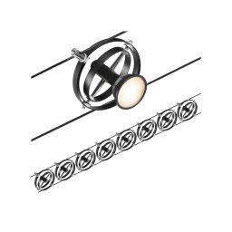Paulmann Cardan cable lighting system 8-bulb black