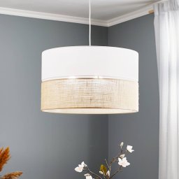 TK Lighting Linobianco pendant light with jute