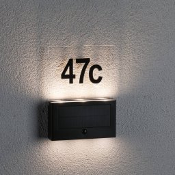 Paulmann Neda solar LED house number light sensor
