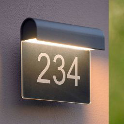 Lucide Thesi LED house number light, black