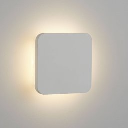 Searchlight Gypsum LED wall light 15 x 15 cm, white plaster