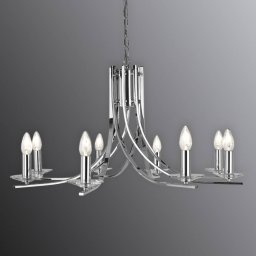 Searchlight Shiny Ascona hanging light with 8 bulbs