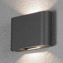Konstsmide Chieri LED wall lamp 2-bulb 18 cm anthracite