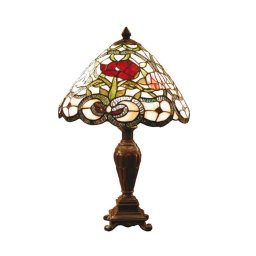 Clayre&Eef Flora classic table lamp in the Tiffany style