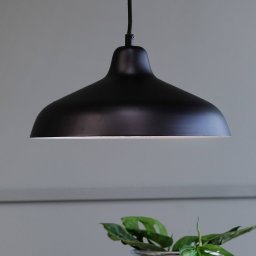 Dyberg Larsen Futura pendant, black/white, Ø 30 cm