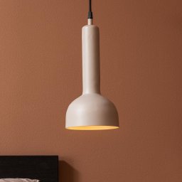 PR Home hanging light Bainbridge, beige, Ø 15 cm metal plug