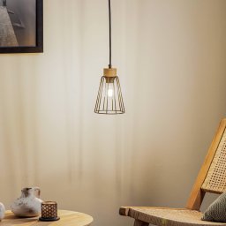 Envostar Dorvi hanging light, oiled oak, 1-bulb