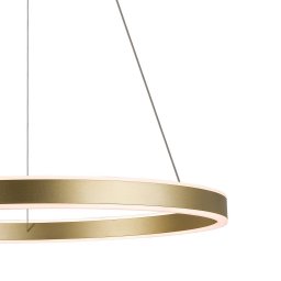 SLV One 60 LED pendant light, CCT, brass, Ø 60 cm