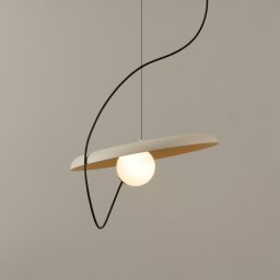 Milan Iluminación Milan Wire pendant light Ø 38 cm mink-coloured